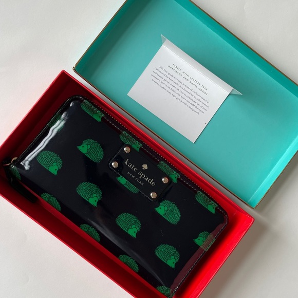 kate spade Handbags - Kate Space Daycation-Lacey Hedgehog Blue Wallet